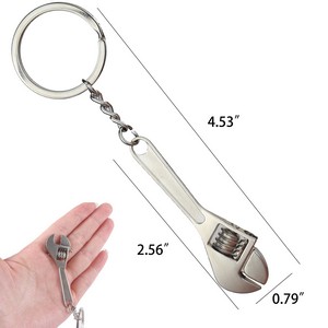 Silver Adjustable Wrench Keychain - Image 2