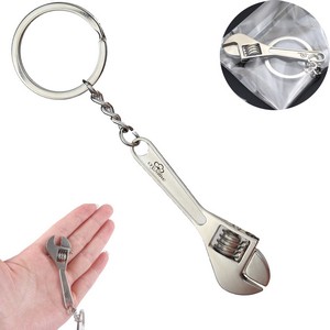 Silver Adjustable Wrench Keychain