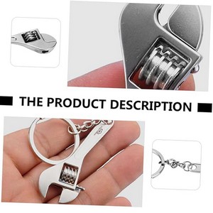 Silver Adjustable Wrench Keychain - Image 4