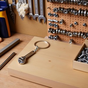 Silver Adjustable Wrench Keychain - Image 5