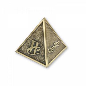 Metal 3D Pyramid Paperweight Figurine