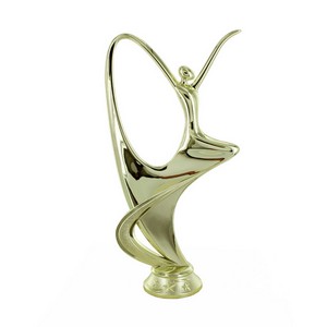 7" Gold Plastic Modern Dance Figure