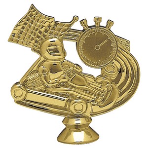 4 1/2" Gold Plastic Go Kart Trophy Figure