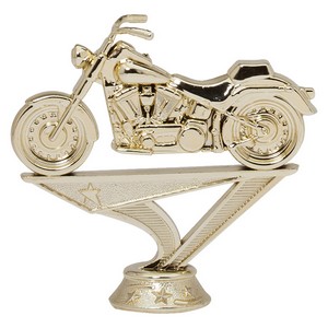 4" Gold Plastic Soft Tail Motorcycle Trophy Figure