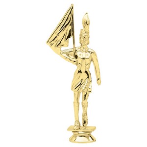 6 3/4" Gold Plastic Female Color Guard Trophy Figure
