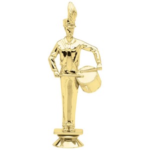 6" Gold Plastic Male Drummer Trophy Figure