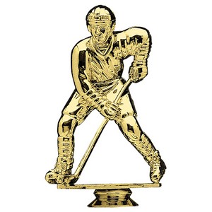 5 3/8" Gold Plastic Male Hockey Player Trophy Figure