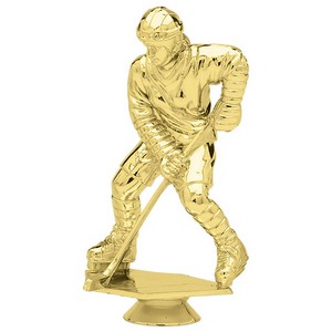 5 3/8" Gold Plastic Female Hockey Player Trophy Figure
