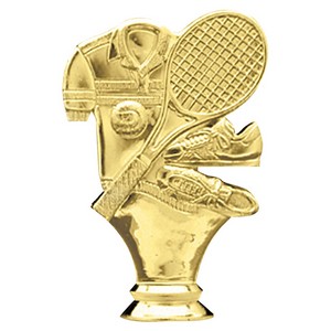 4 1/2" Gold Plastic Tennis General Trophy Figure