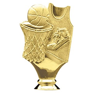4 1/2" Gold Plastic Basketball General Trophy Figure