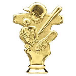 4 1/2" Gold Plastic Baseball General Trophy Figure