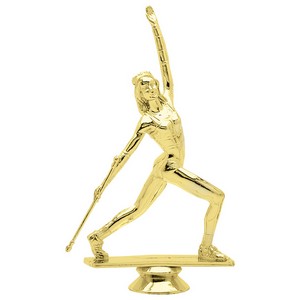 6" Gold Plastic Baton Twirler Trophy Figure