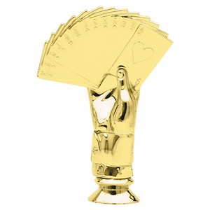 4 1/2" Gold Plastic Bridgehand Trophy Figure