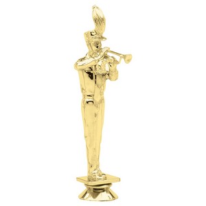 6" Gold Plastic Male Bugler Trophy Figure