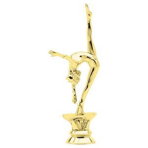 6 1/4" Gold Plastic Female Gymnast Trophy Figure