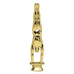 6" Gold Plastic Male Gymnastic Trophy Figure