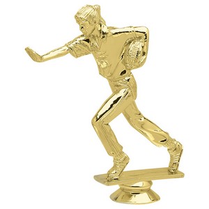 5 1/2" Gold Plastic Female Flag Football Trophy Figure