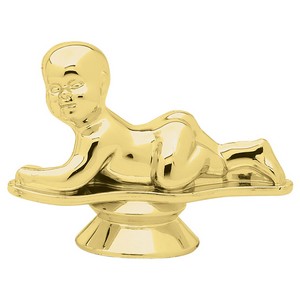 3 1/2" Gold Plastic Crawling Baby Trophy Figure