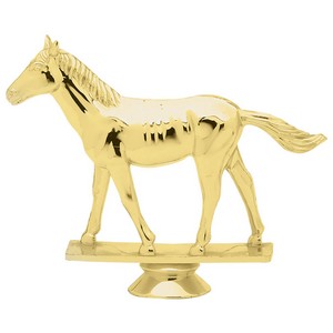 4 1/4" Gold Plastic Arabian Horse Trophy Figure
