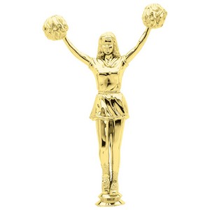 10 1/2" Gold Plastic Cheerleader Trophy Figure