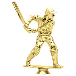8" Gold Plastic Cricket Batsman Trophy Figure