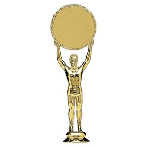 6 1/2" Gold Plastic Male Victory Trophy Figure - Holds 2" Inserts