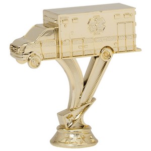 4 1/2" Gold Plastic Ambulance Trophy Figure