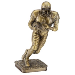 12 3/4" Brass Football Figure