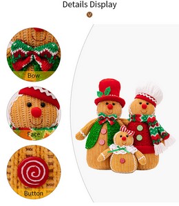 Christmas Decoration Creative Gingerbread Man Figurine Gingerbread Doll Window Display - Image 2