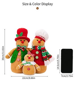 Christmas Decoration Creative Gingerbread Man Figurine Gingerbread Doll Window Display