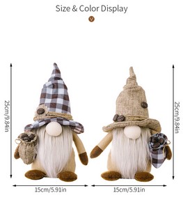Home Decor Coffee Faceless Gnome Figurine Holding Coffee Beans Rudolph Doll