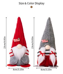 Christmas Decoration Pocket Hat Faceless Doll Red Rudolph Gnome Figurine