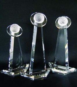 Small Crystal Golf Tower Award (11"x6¾")
