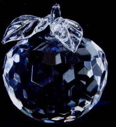 Optic Crystal Apple Figurine