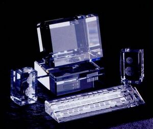 Optic Crystal Computer Figurine Set