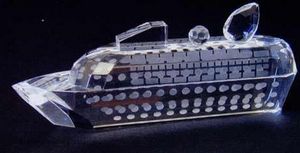 Optic Crystal Cruise Ship Figurine