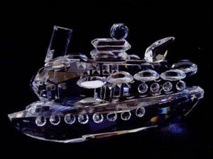 Optic Crystal Cruise Ship Figurine