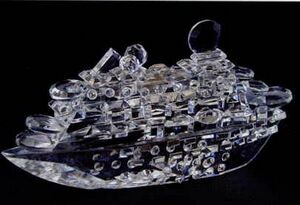 Optic Crystal Cruise Ship Figurine