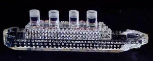 Optic Crystal Titanic Boat Figurine