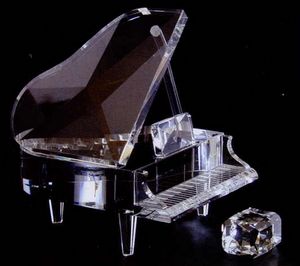 Optic Crystal Mid Piano Figurine Set