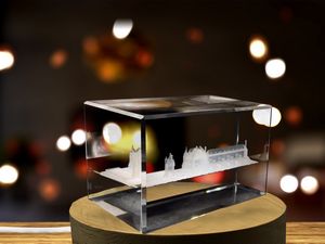 Château De Chenonceau 3D Engraved Crystal Keepsake Trophy Award With LED Base Recognition - Image 5