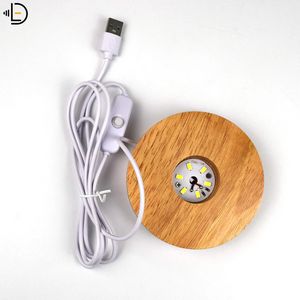 Beautiful Enso Symbol 3D Crystal Award - Recognition Gift with LED Base, Mindfulness Decor - Image 2