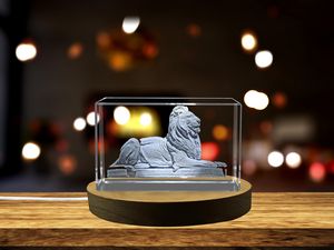 Beautiful Enso Symbol 3D Crystal Award - Recognition Gift with LED Base, Mindfulness Decor