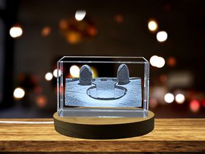 Swissair Flight 111 Memorial Trophy Award - Crystal Keepsake With LED Base For Recognition