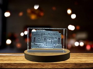 Pueblo House | 3D Engraved Crystal Gift