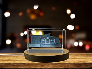 Contemporary House | Elegant 3D Engraved Crystal Gift