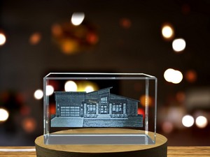 Contemporary House | Elegant 3D Engraved Crystal Gift - Image 6