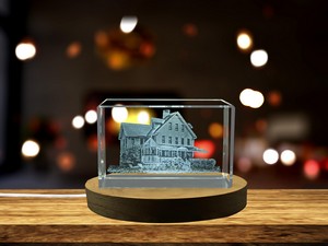 Farmhouse | Charming 3D Crystal Sculpture Gift
