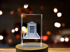 Roman temple of Alcántara | 3D Engraved Crystal Sculpture Gift - Image 6