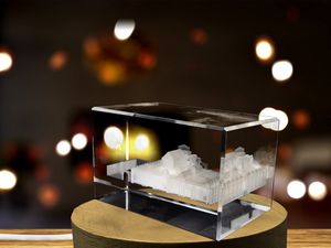 Mosque Cathedral of Córdoba 3D Engraved Crystal Recognition Award Souvenir with LED Base - Image 6